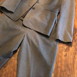 Heathered navy suit by Tahari: PANTS